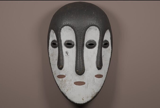 Bwami African mask 3D model