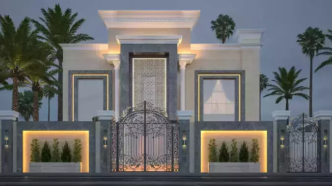 Elevation House Villa 3D model