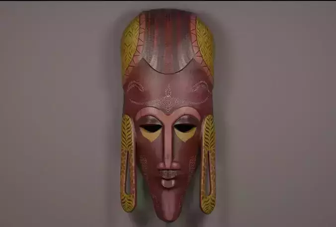 Maasai African mask 3D model