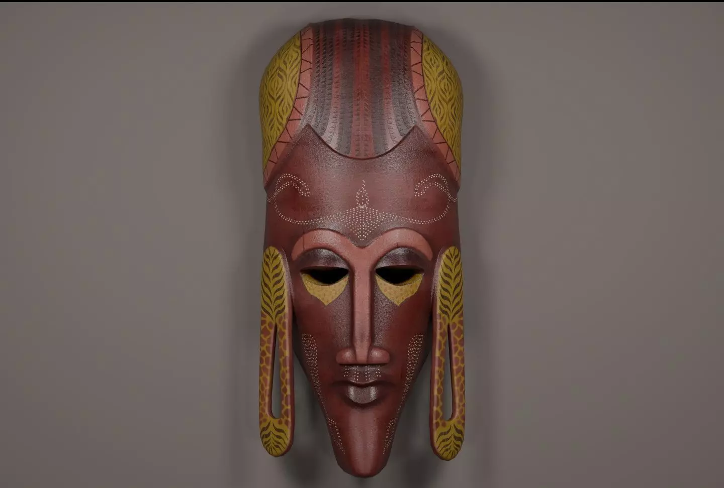 Maasai African mask 3D model