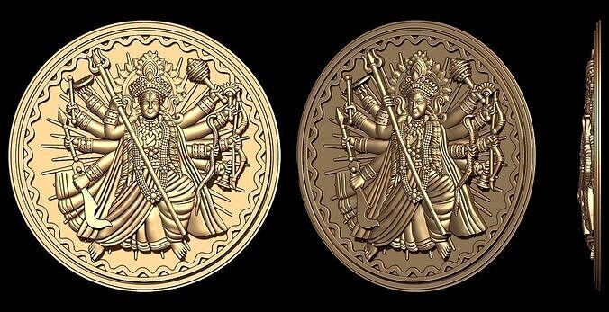 DURGA MAA PENDANT 3D print model