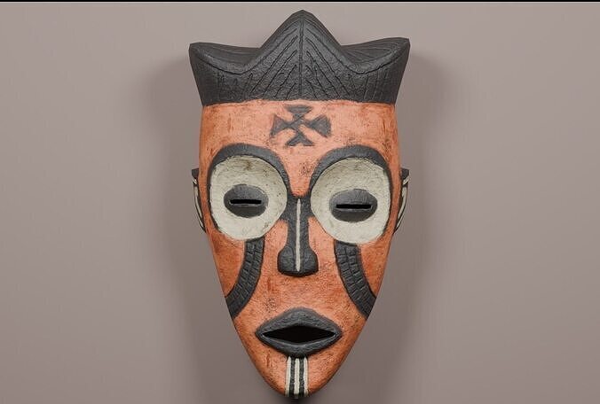 Mwana Pwo African Mask 3D model