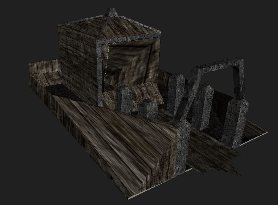 Viking Style Hall Free low-poly 3D model_0