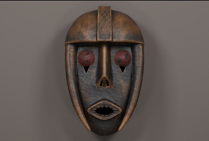 Pwoom Itok African mask 3D model