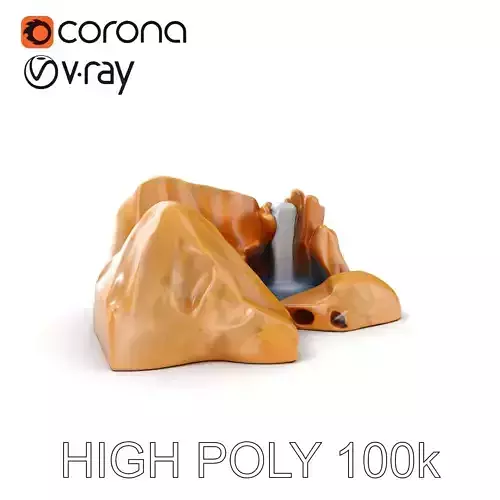 Realistic Waterfall Rock Model Pack for Landscape Scenes