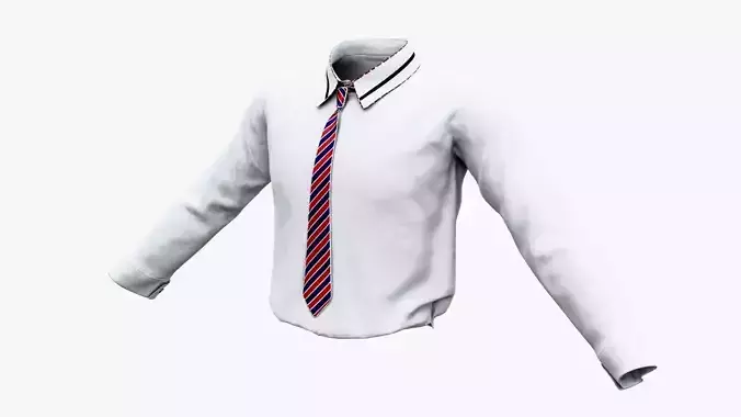 Formal Shirt Tie Low-poly 3D model
