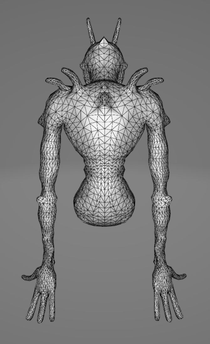 Alien Low-poly 3D model_2