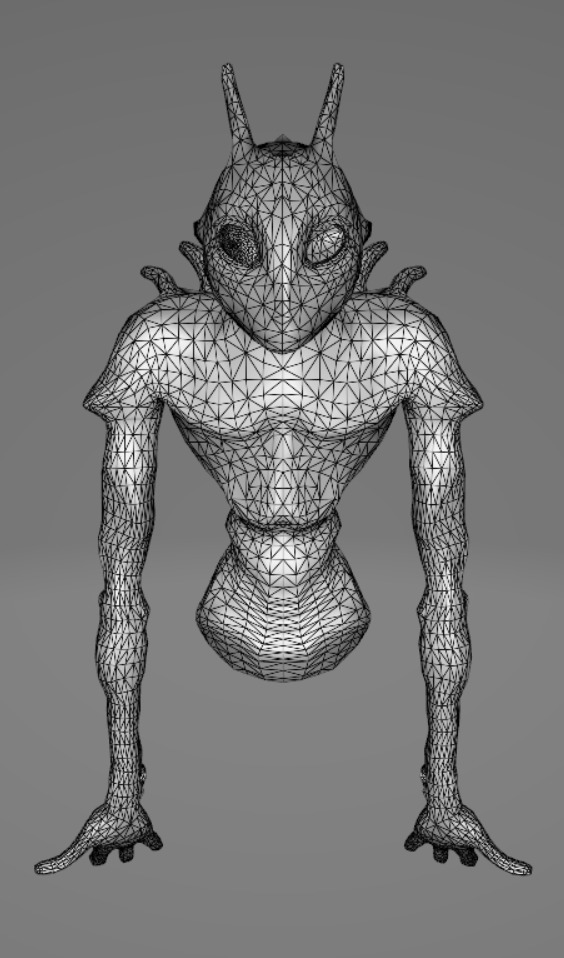 Alien Low-poly 3D model_1