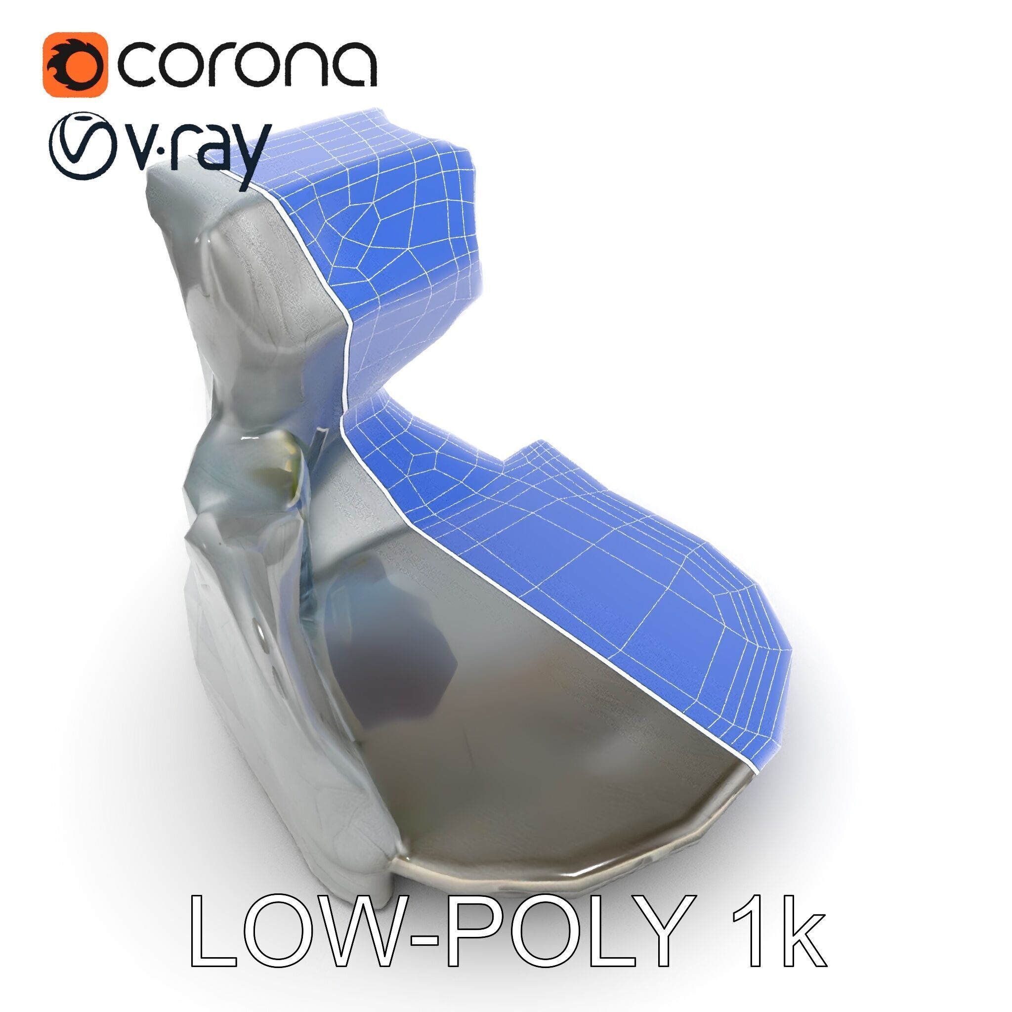 Natural Rock Pool with Waterfall Model Pack Low-poly 3D model_12