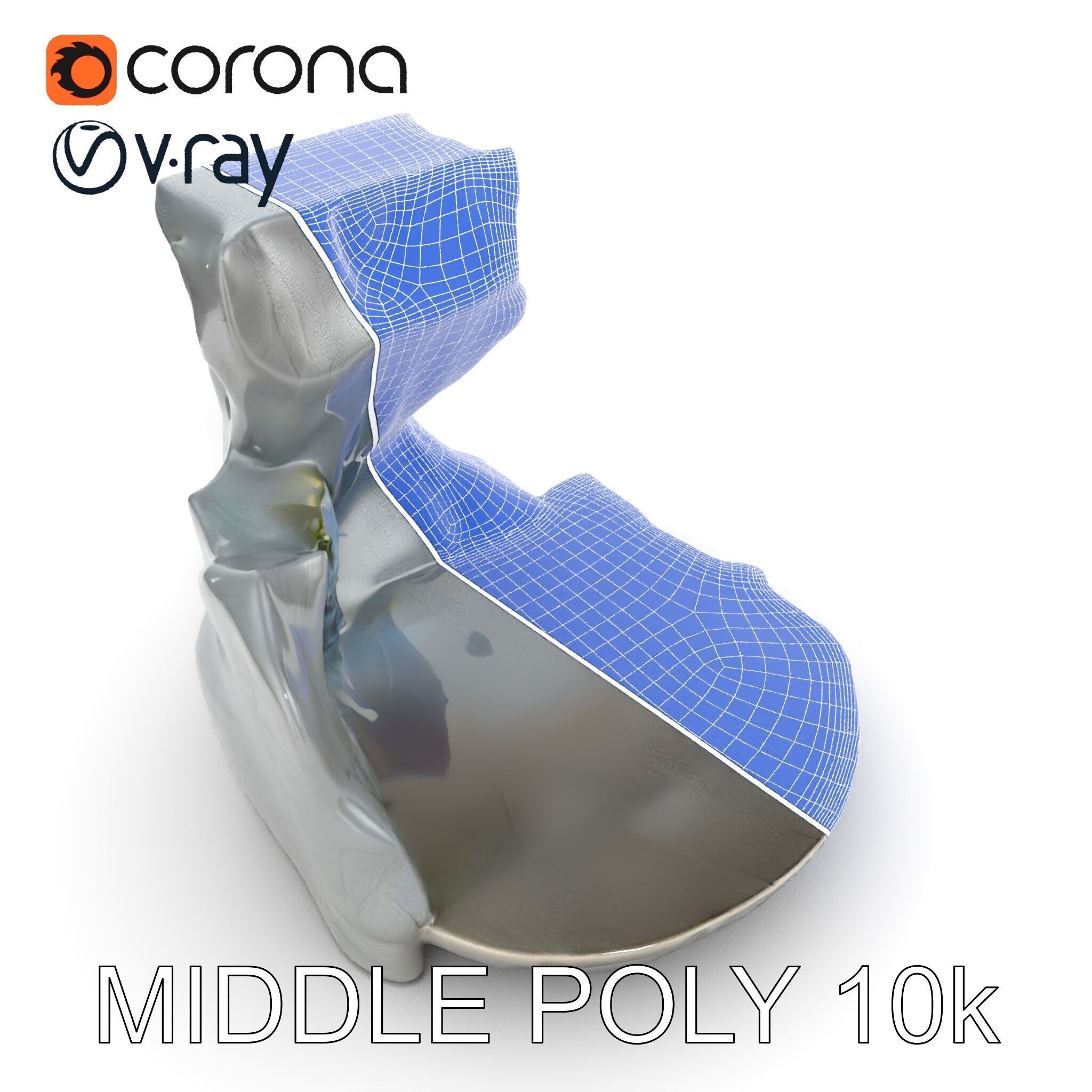 Natural Rock Pool with Waterfall Model Pack Low-poly 3D model_20