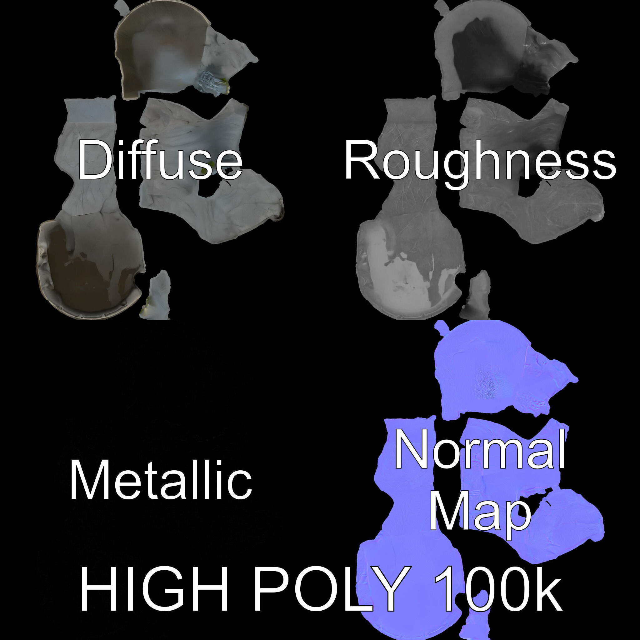 Natural Rock Pool with Waterfall Model Pack Low-poly 3D model_3