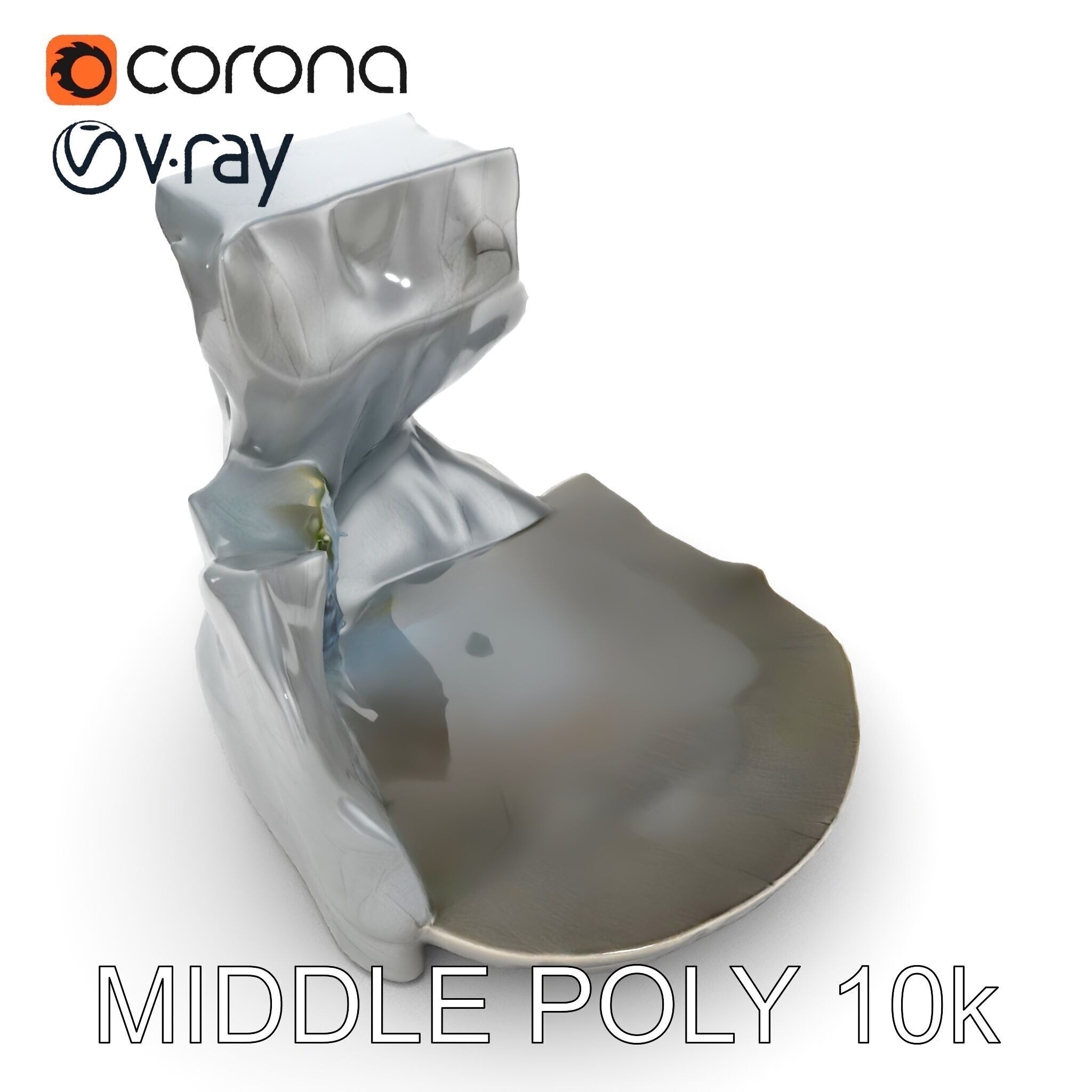 Natural Rock Pool with Waterfall Model Pack Low-poly 3D model_25