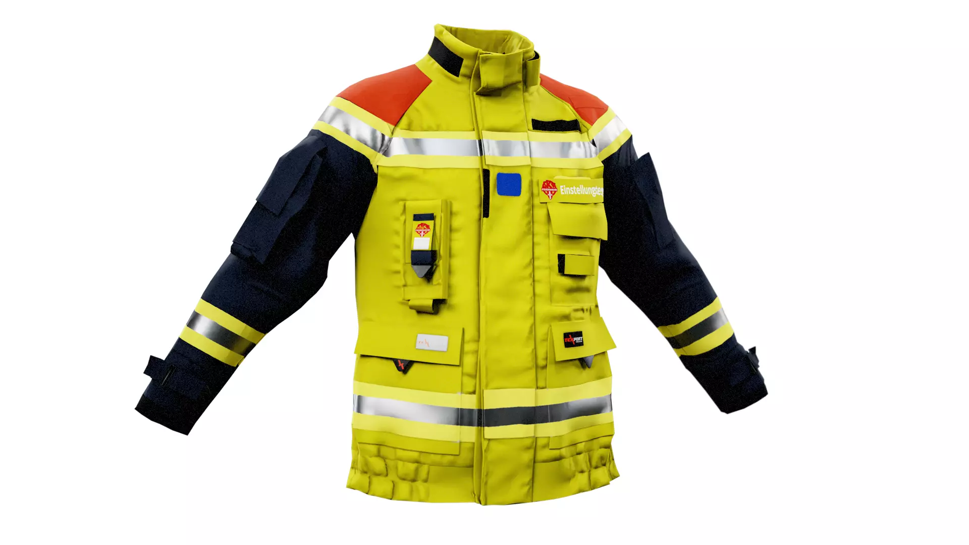 SKV Vienna Fire Dept Jacket GTA FBX OBJ BLENDER Low-poly 3D model_13
