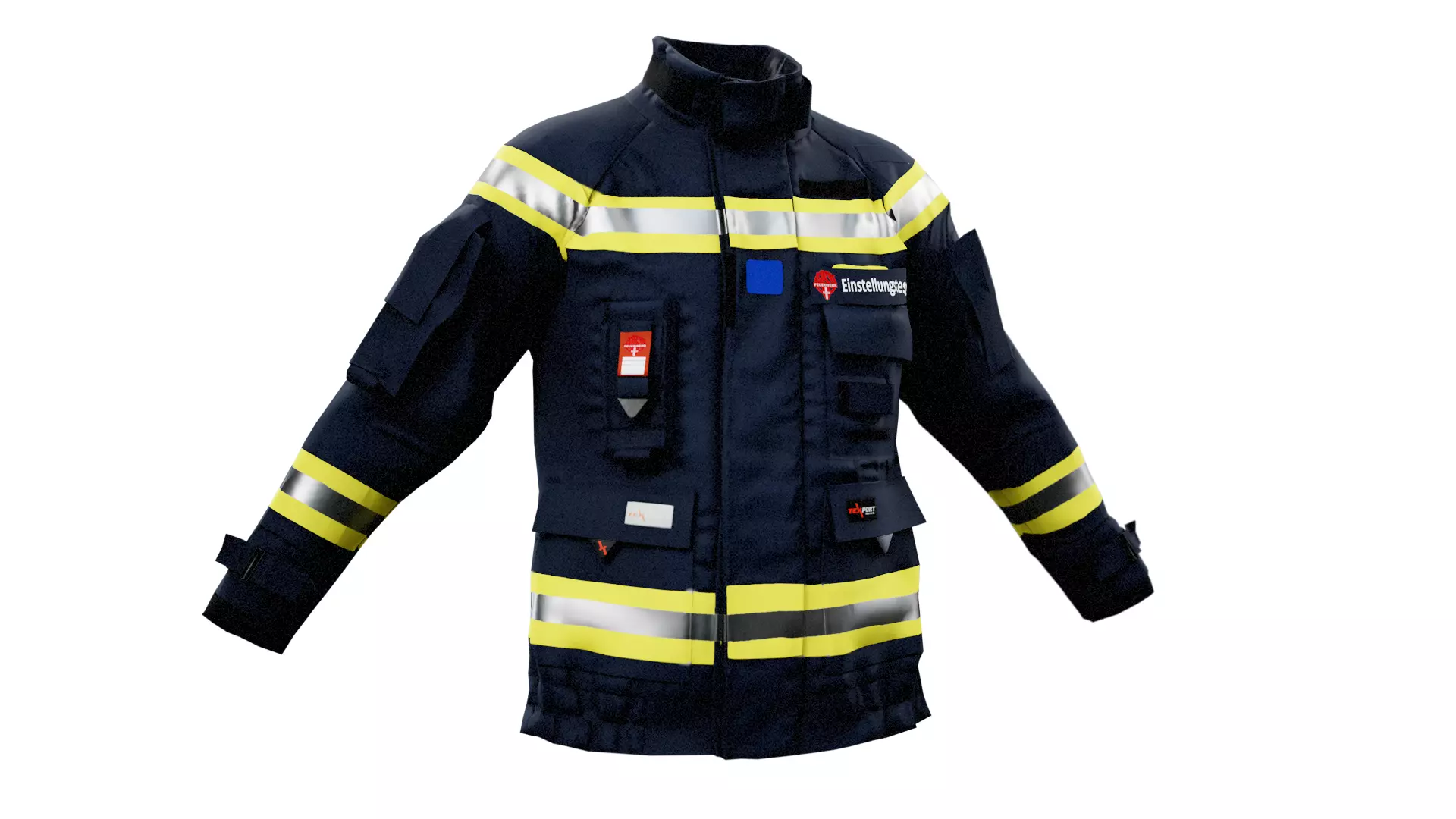 SKV Vienna Fire Dept Jacket GTA FBX OBJ BLENDER Low-poly 3D model_16