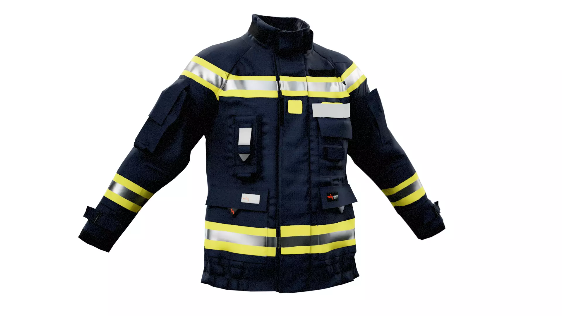 SKV Vienna Fire Dept Jacket GTA FBX OBJ BLENDER Low-poly 3D model_17