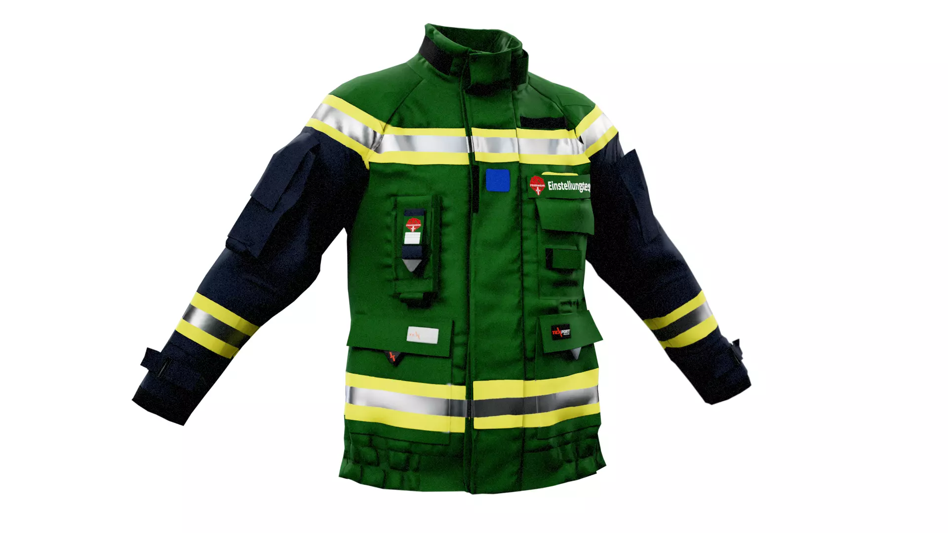 SKV Vienna Fire Dept Jacket GTA FBX OBJ BLENDER Low-poly 3D model_12