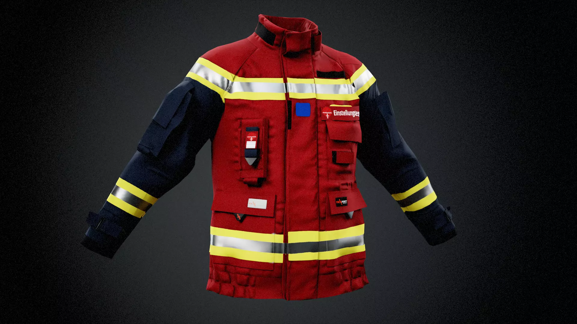 SKV Vienna Fire Dept Jacket GTA FBX OBJ BLENDER Low-poly 3D model_2