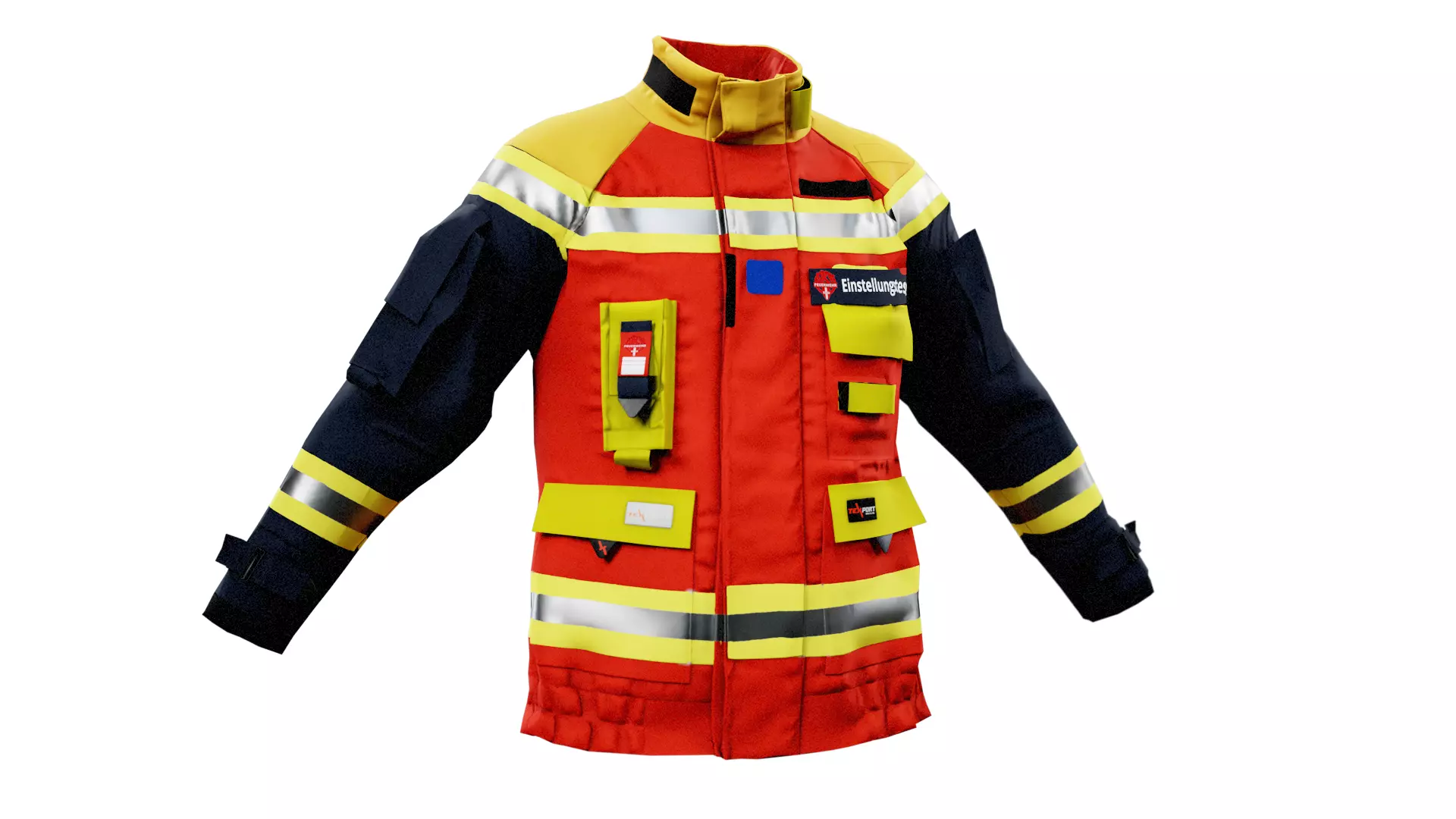 SKV Vienna Fire Dept Jacket GTA FBX OBJ BLENDER Low-poly 3D model_15