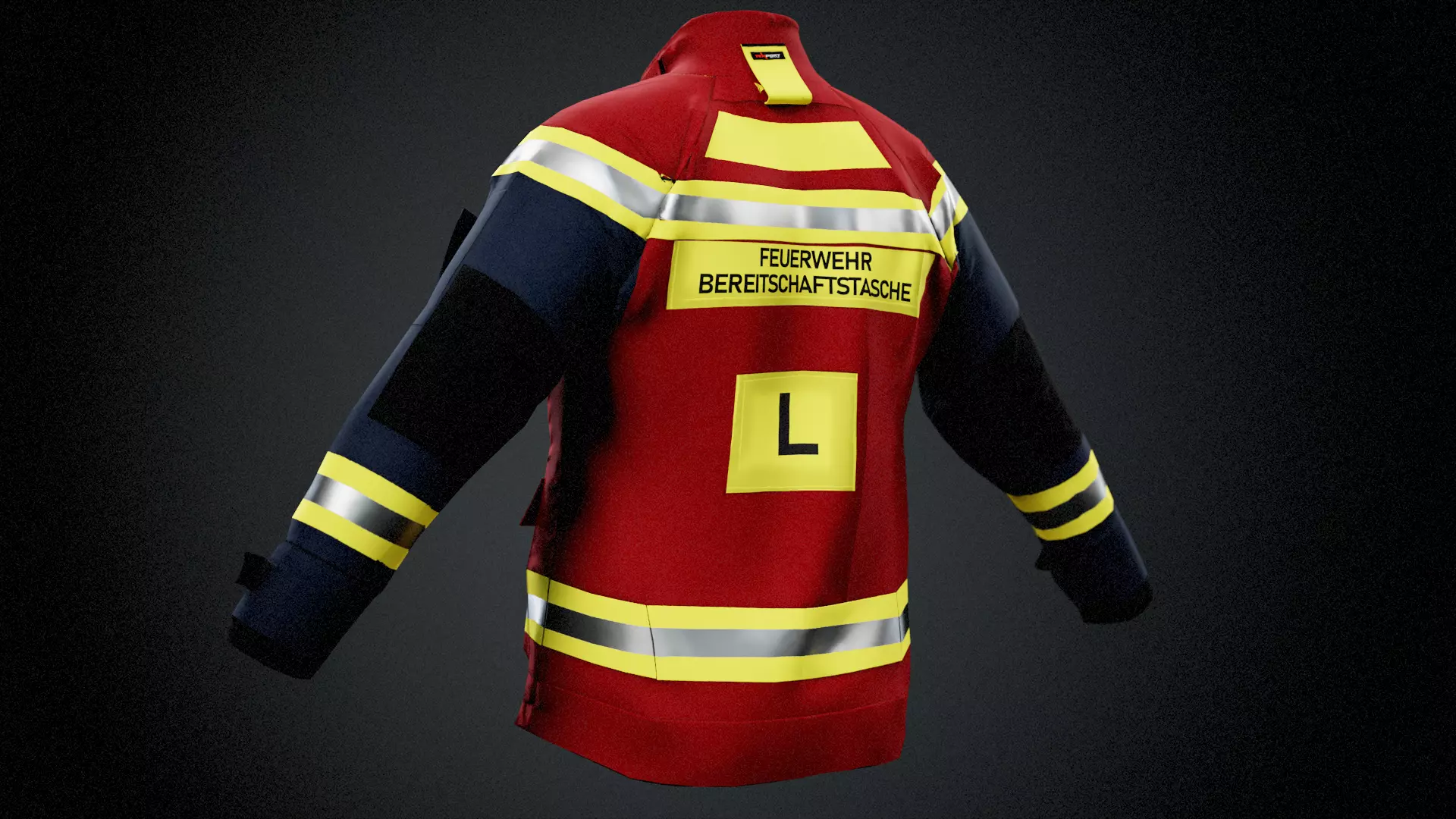 SKV Vienna Fire Dept Jacket GTA FBX OBJ BLENDER Low-poly 3D model_3