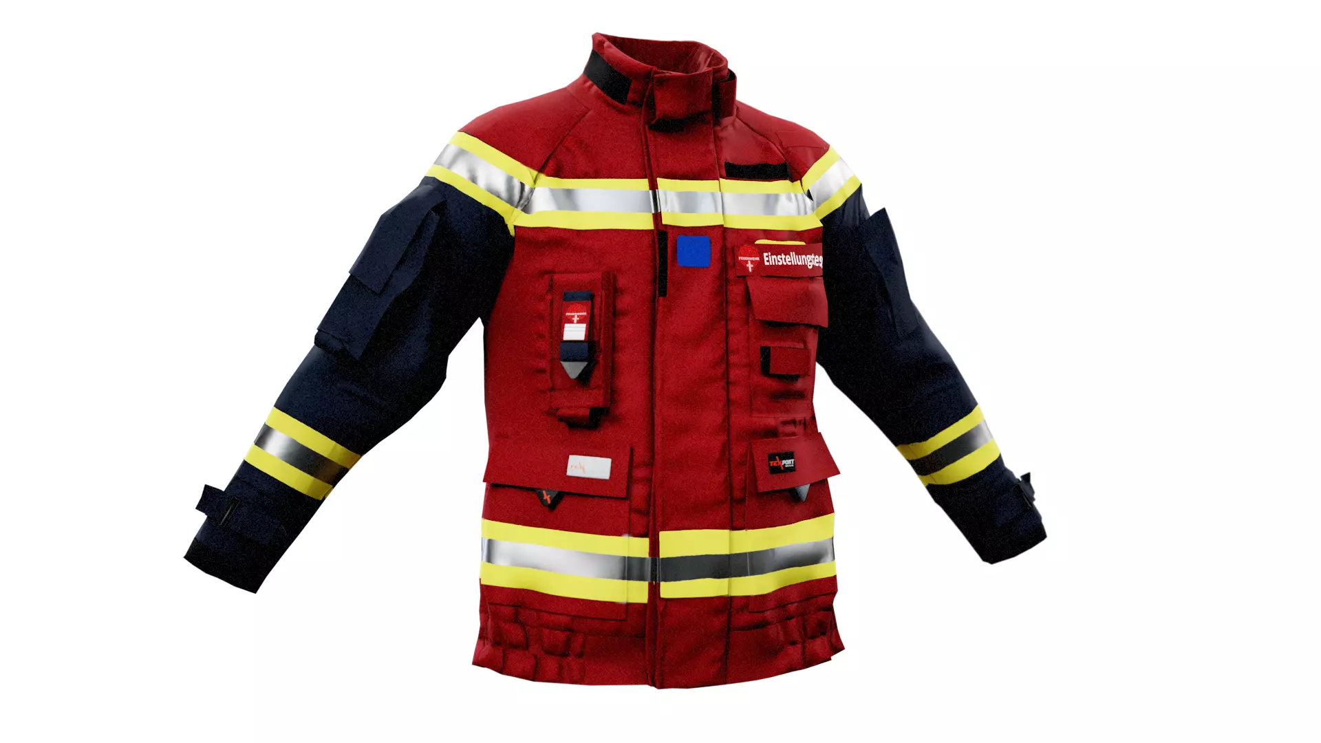 SKV Vienna Fire Dept Jacket GTA FBX OBJ BLENDER Low-poly 3D model_11