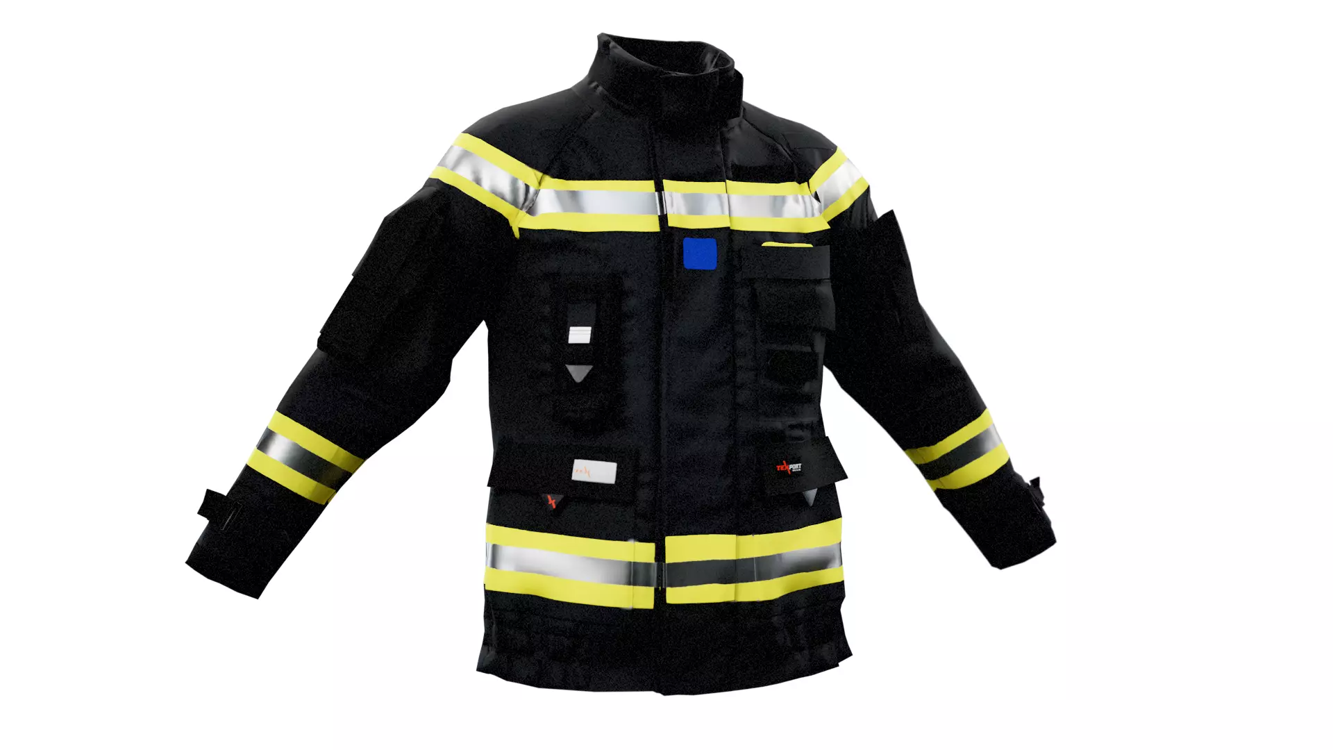 SKV Vienna Fire Dept Jacket GTA FBX OBJ BLENDER Low-poly 3D model_14