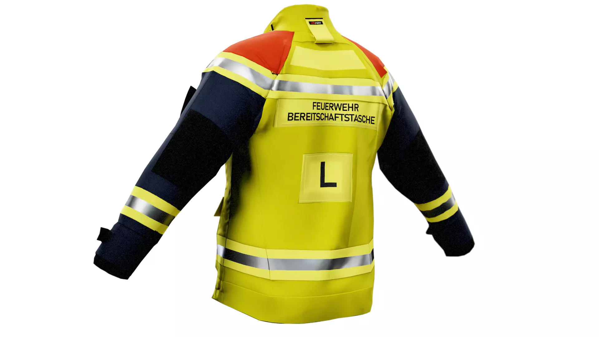 SKV Vienna Fire Dept Jacket GTA FBX OBJ BLENDER Low-poly 3D model_22