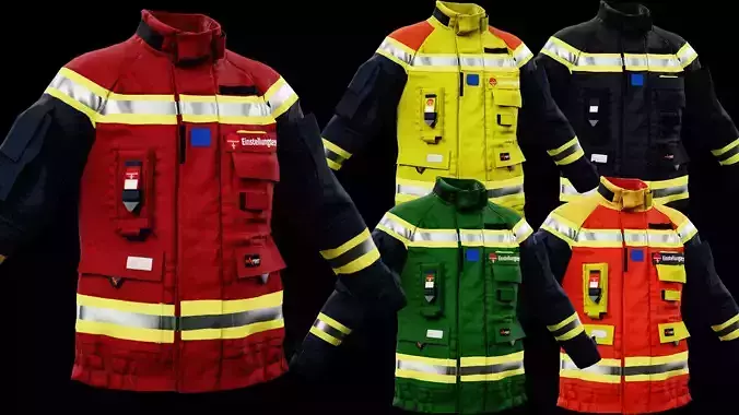 SKV Vienna Fire Dept Jacket GTA FBX OBJ BLENDER