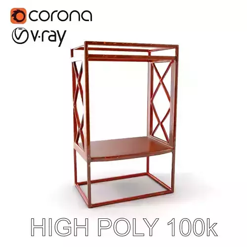 Industrial Rusty Metal Shelf Model Pack