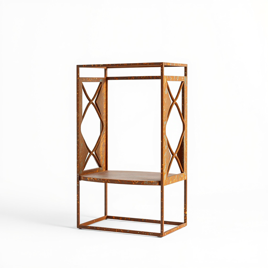 Industrial Rusty Metal Shelf Model Pack Low-poly 3D model_2