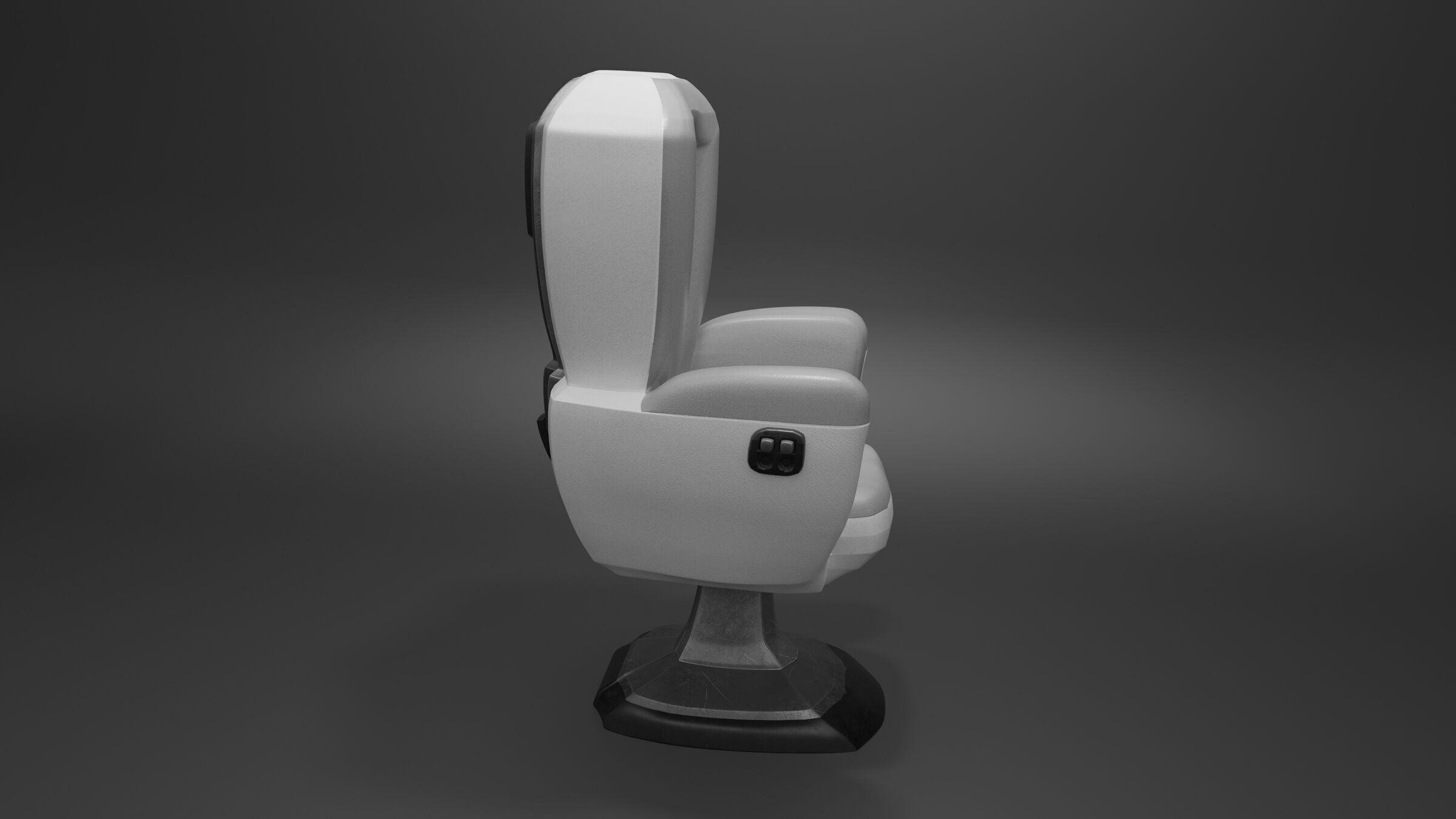 Upholstered Swivel Chair - PLUS Plan Low-poly 3D model_13