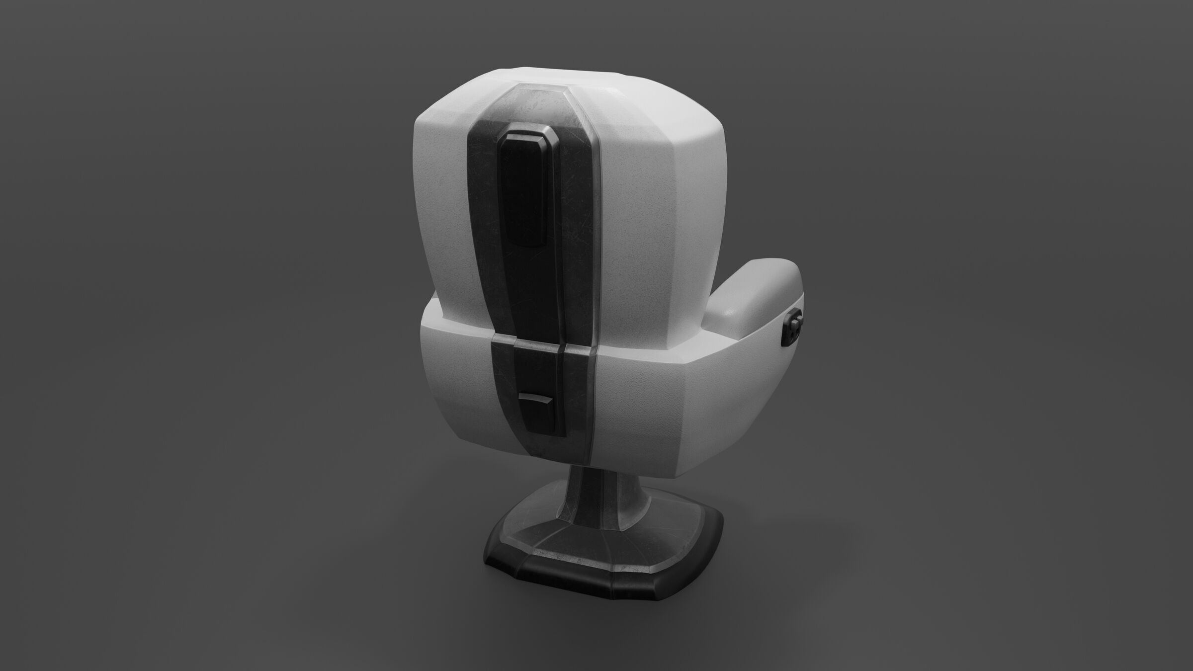 Upholstered Swivel Chair - PLUS Plan Low-poly 3D model_10