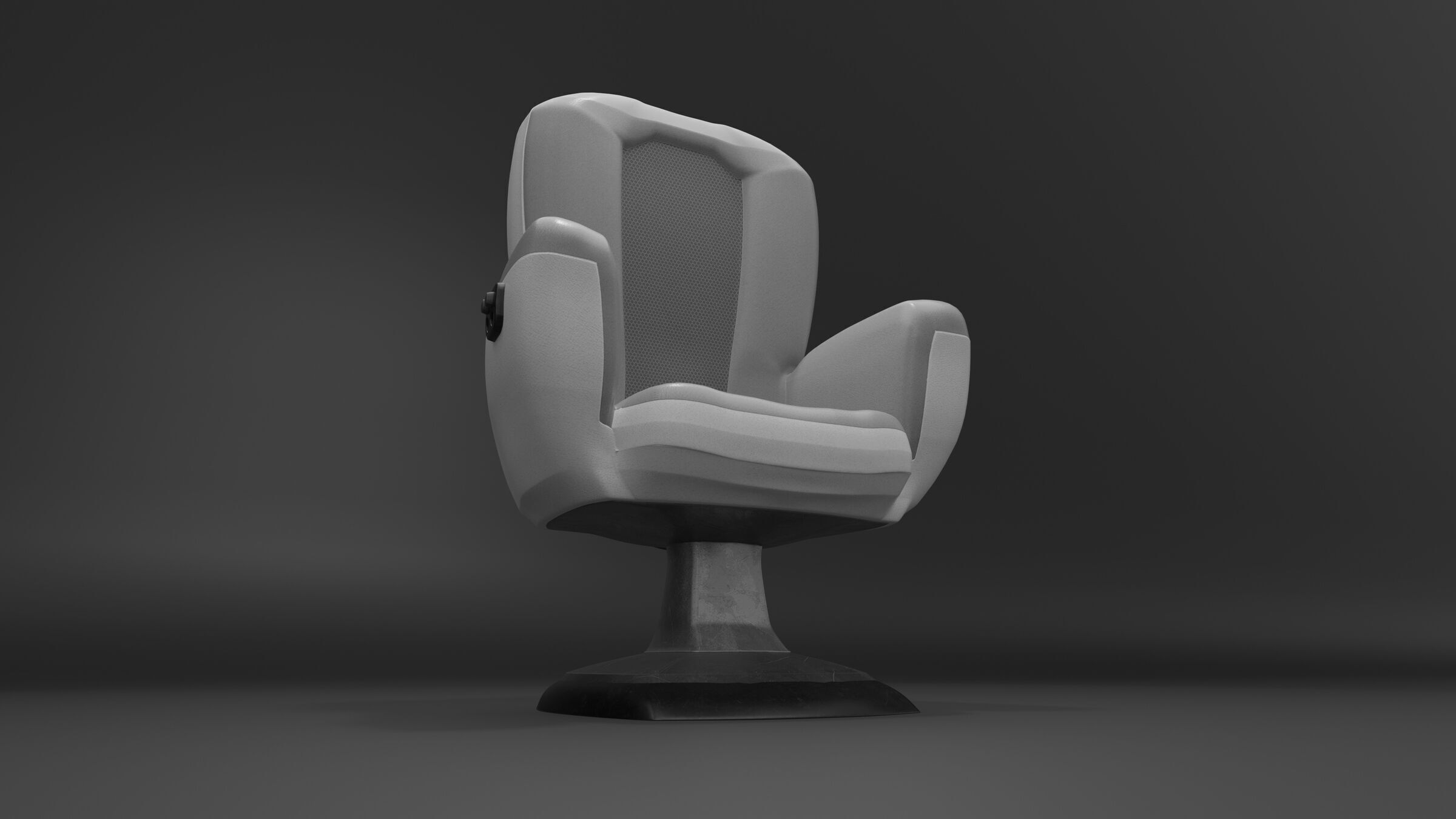 Upholstered Swivel Chair - PLUS Plan Low-poly 3D model_12
