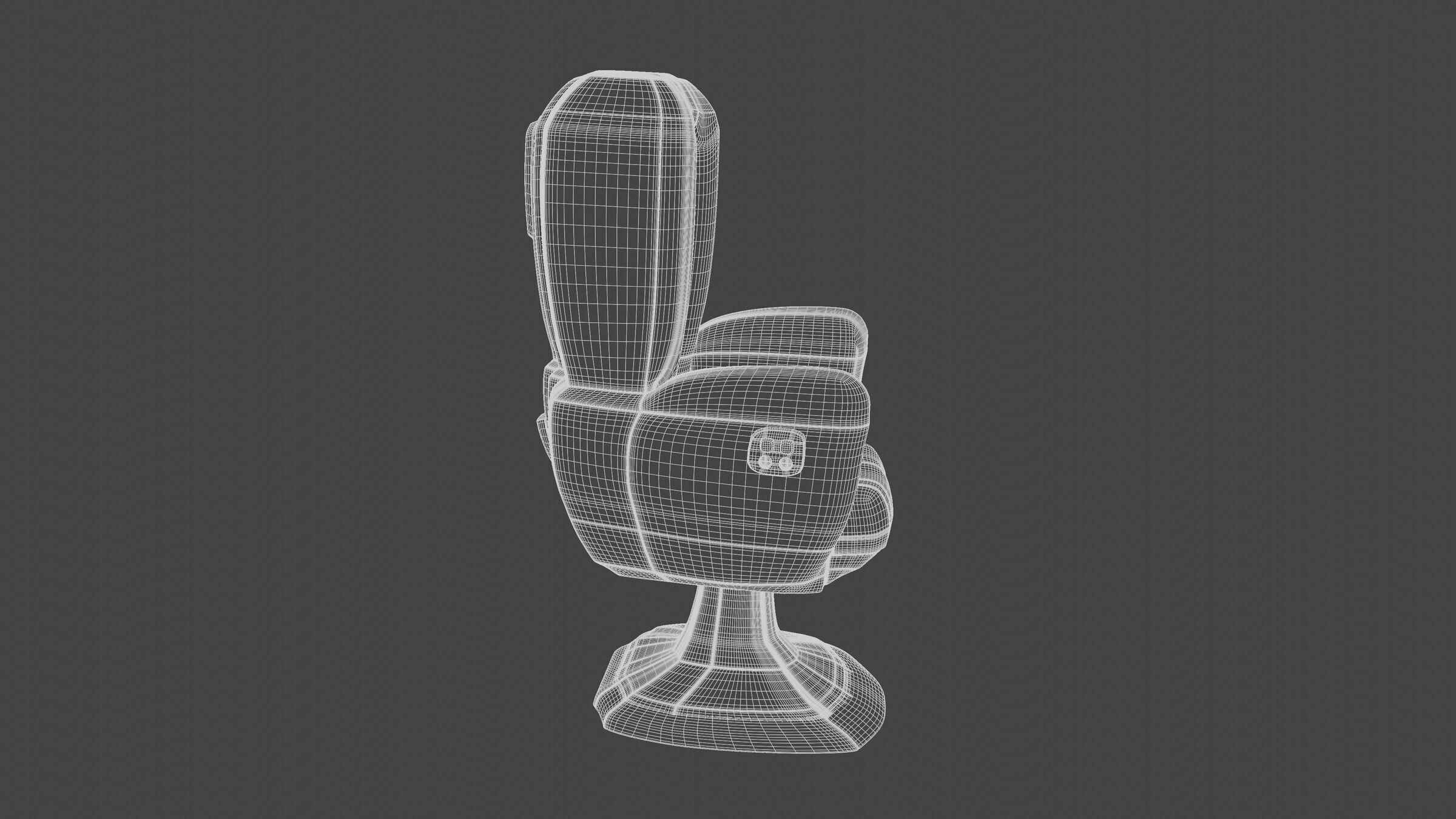 Upholstered Swivel Chair - PLUS Plan Low-poly 3D model_28