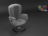 Upholstered Swivel Chair - PLUS Plan Low-poly 3D model_1