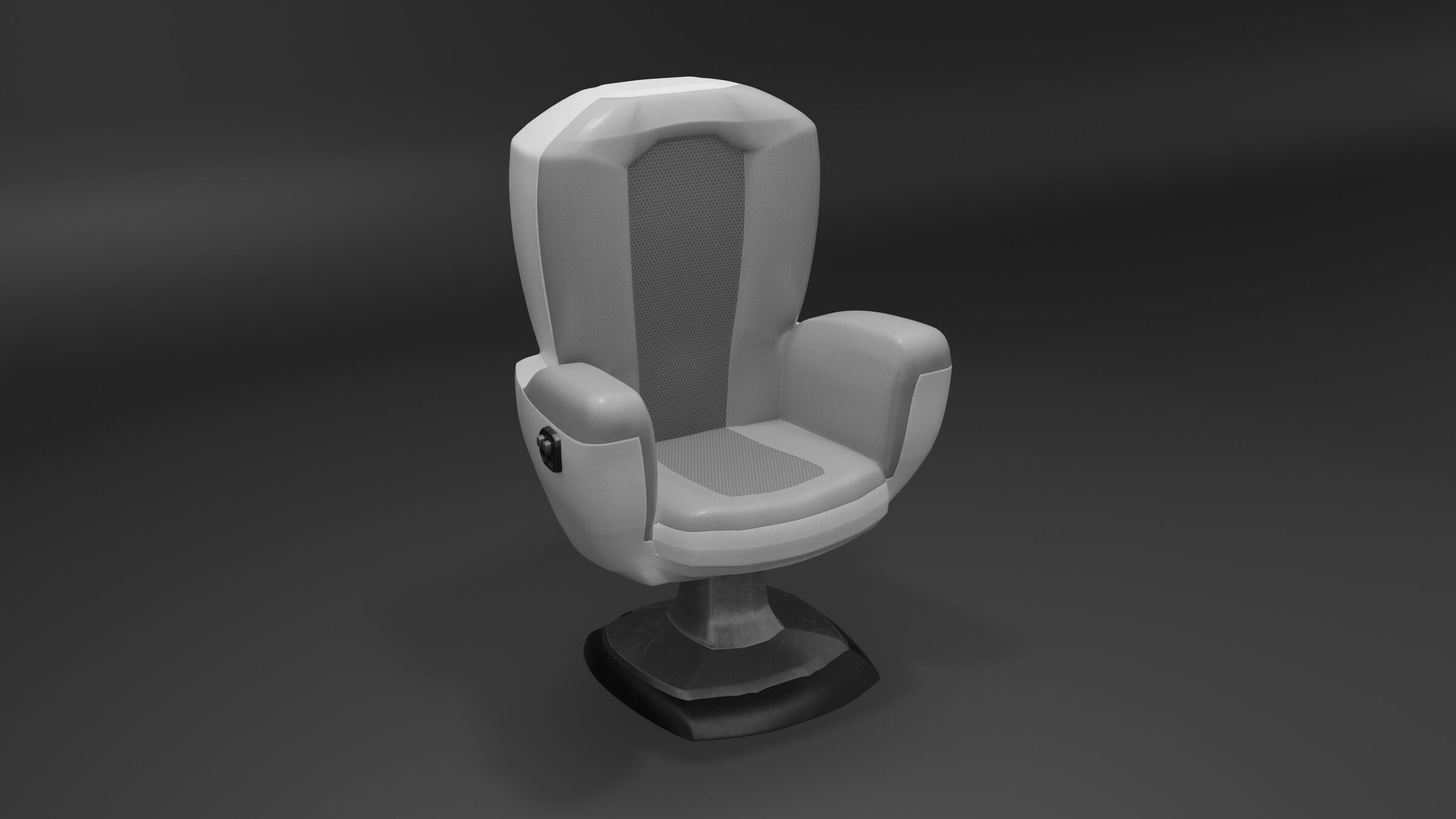 Upholstered Swivel Chair - PLUS Plan Low-poly 3D model_9
