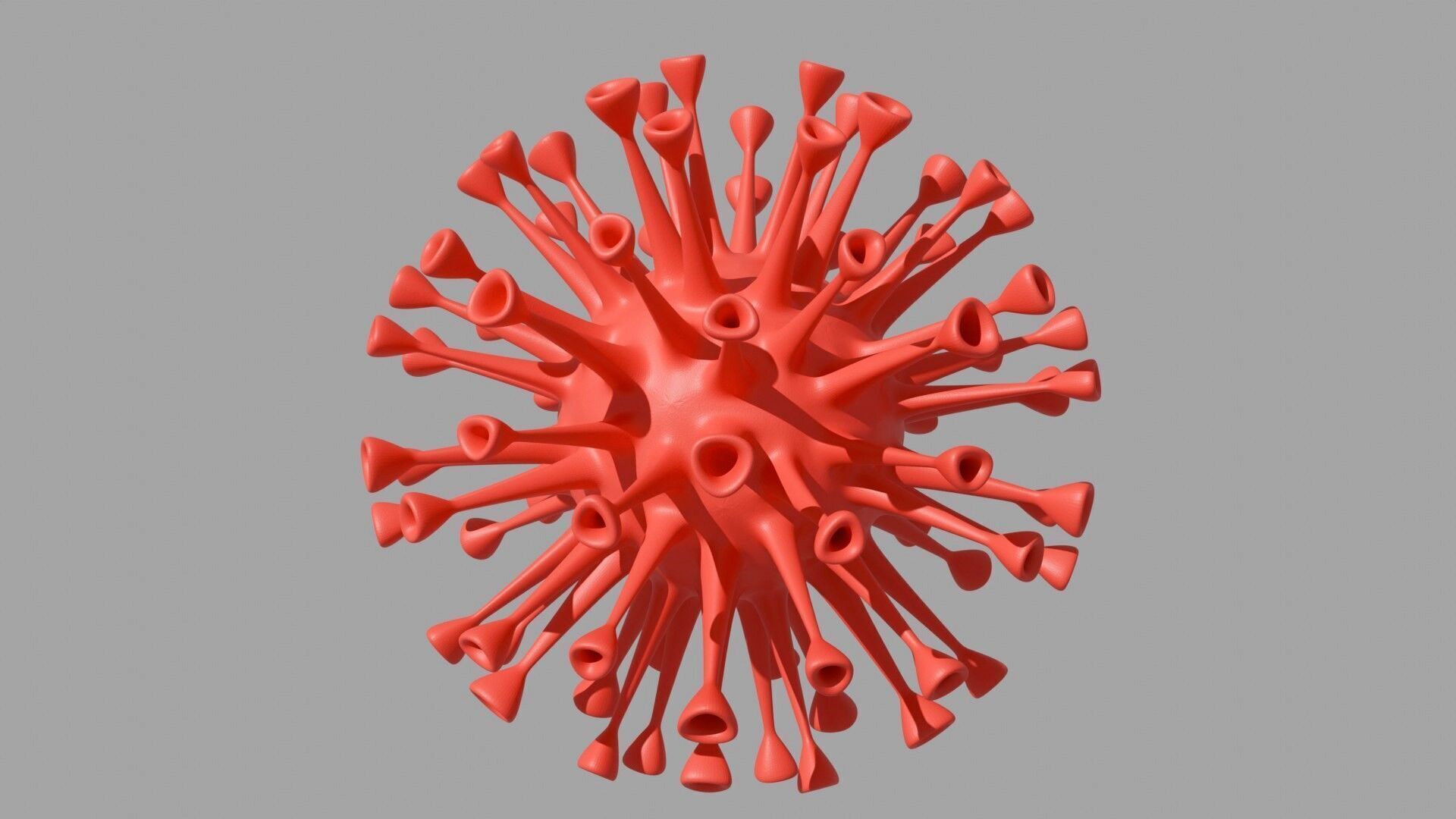 Coronavirus COVID 19 3D Virus Model Blender FBX OBJ Rendered 3D model_3