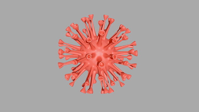 Coronavirus COVID 19 3D Virus Model Blender FBX OBJ Rendered 3D model