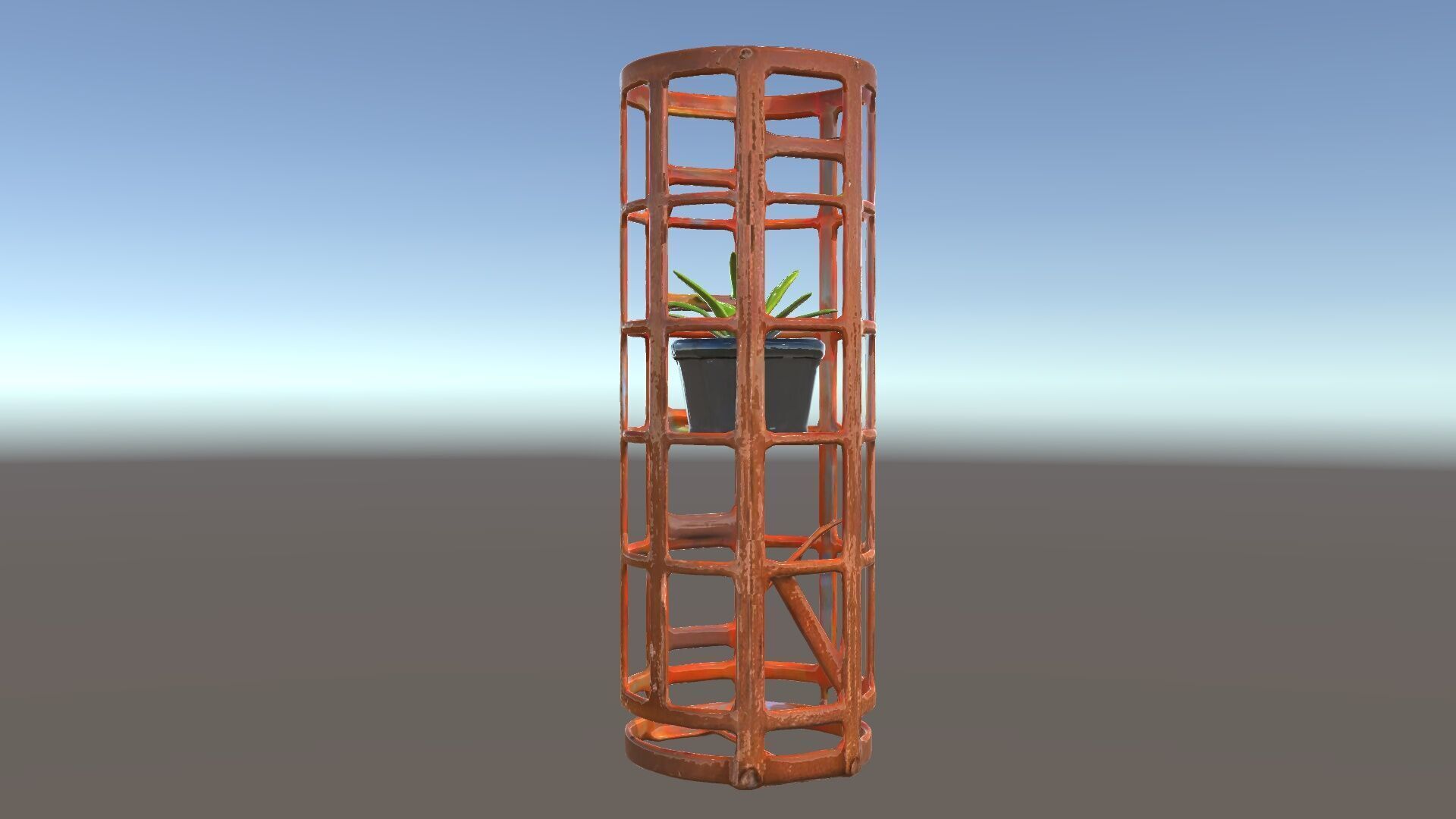 Rustic Metal Plant Stand Model Pack Low-poly 3D model_33