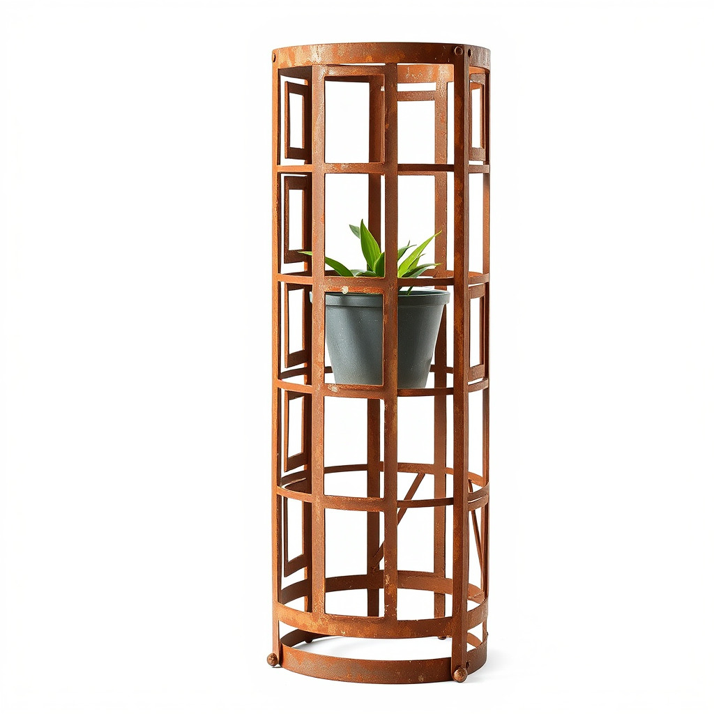Rustic Metal Plant Stand Model Pack Low-poly 3D model_2