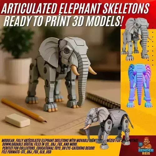 Industrial Steampunk Elephant 3D print model