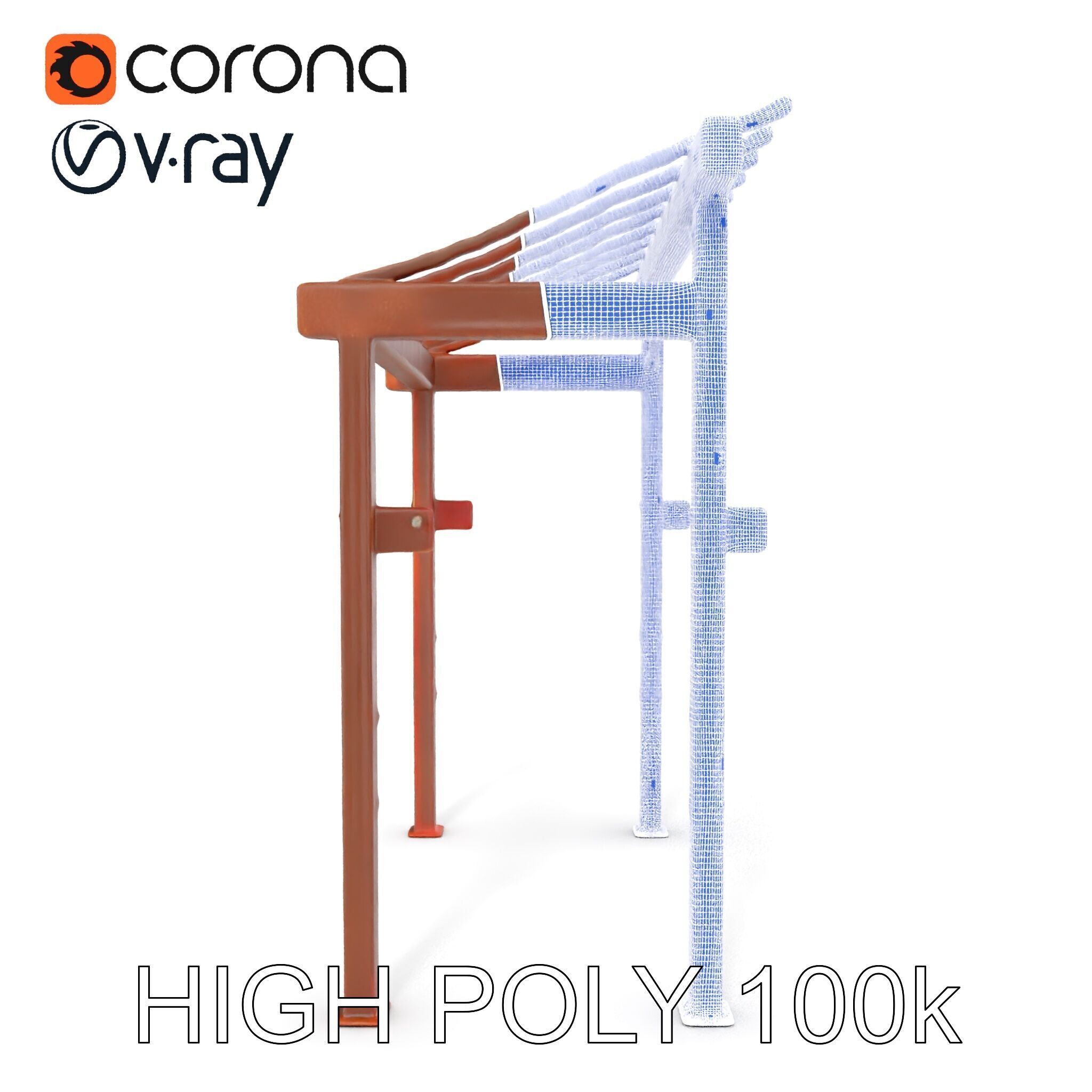 Rustic Metal Pergola Model Pack for Outdoor Scenes Low-poly 3D model_24