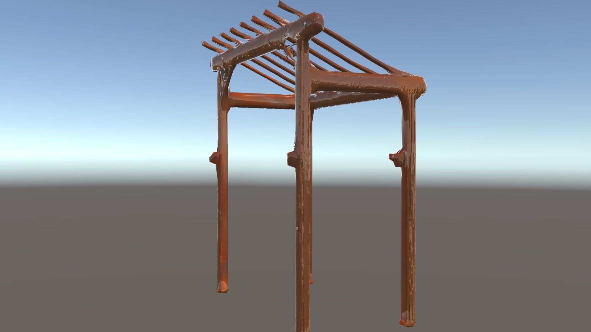 Rustic Metal Pergola Model Pack for Outdoor Scenes Low-poly 3D model_34