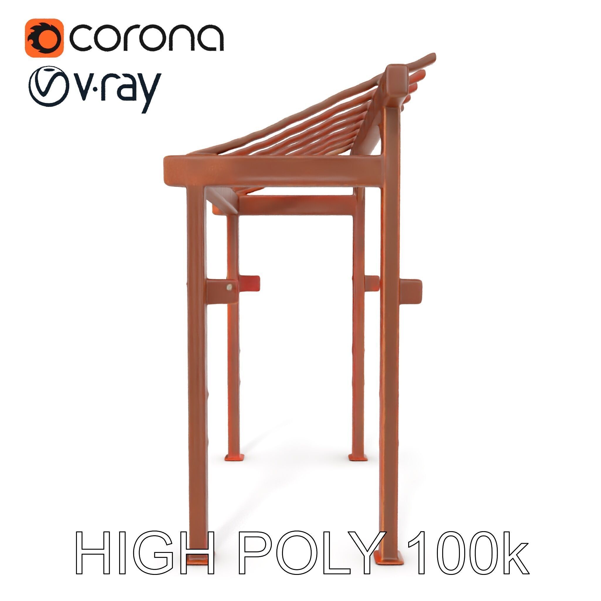 Rustic Metal Pergola Model Pack for Outdoor Scenes Low-poly 3D model_35