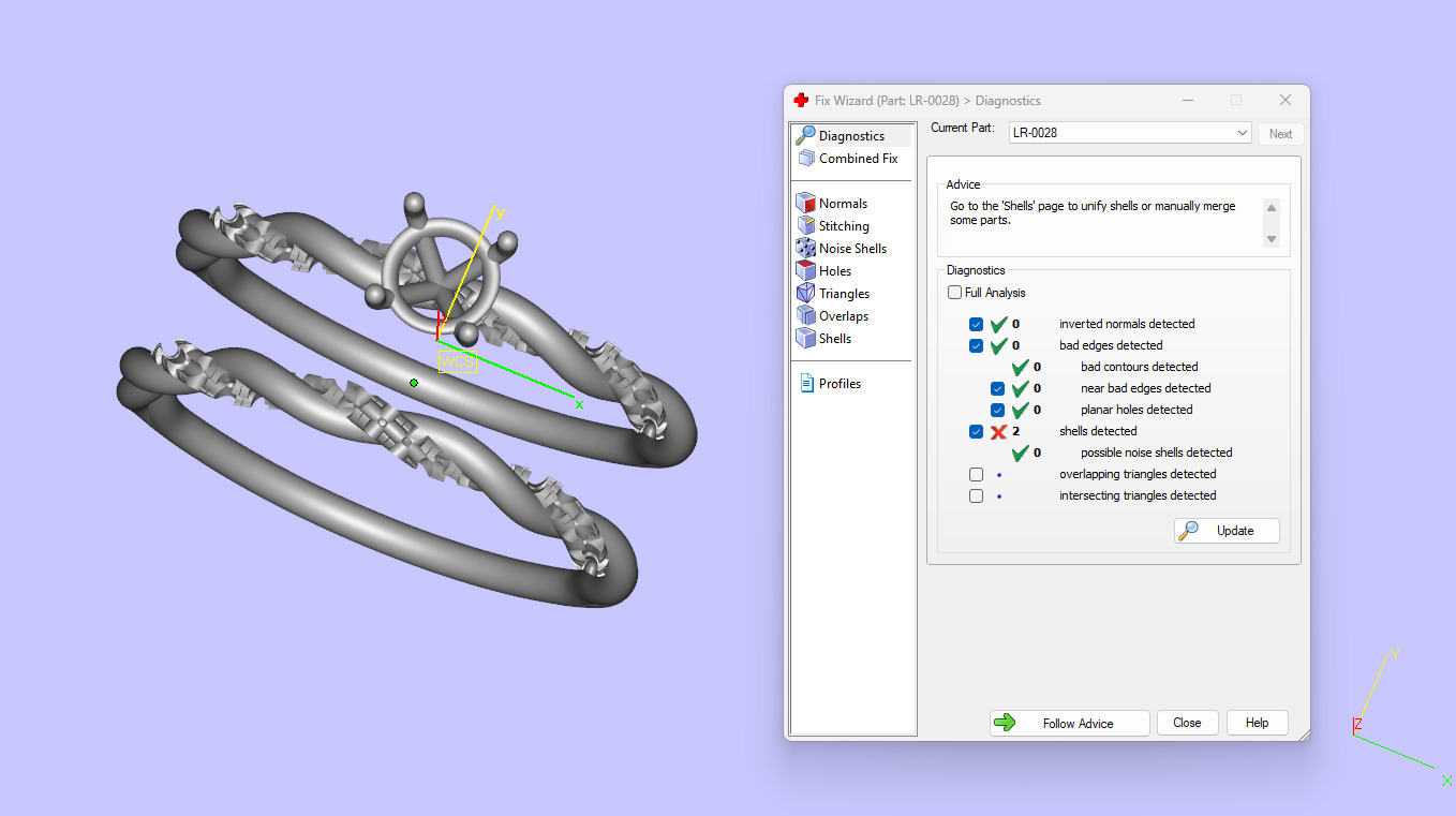 Braided Ring Set with Solitaire Diamond 3D print model_19