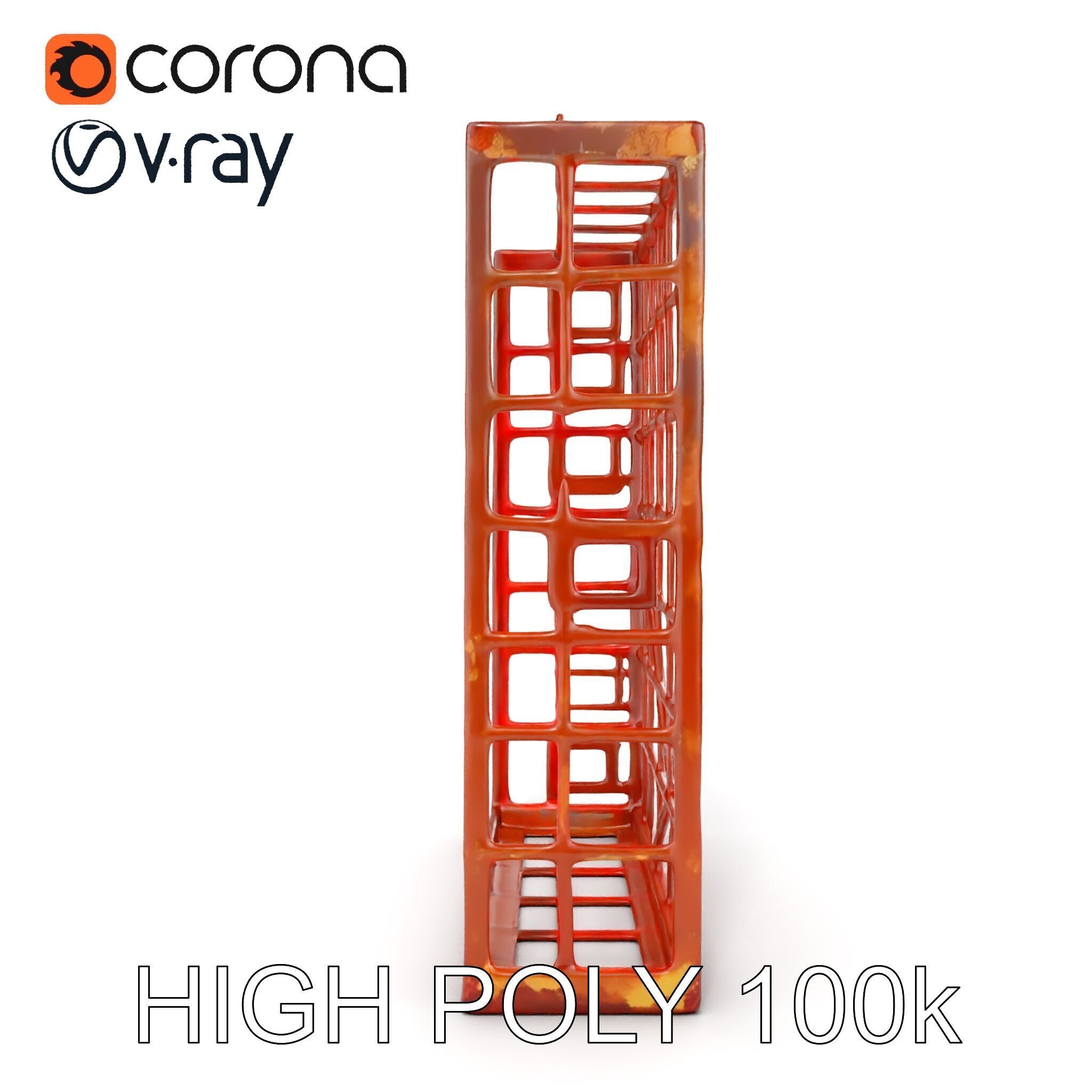 Rusty Iron Grid Model Pack for Games and Rendering Texture_32