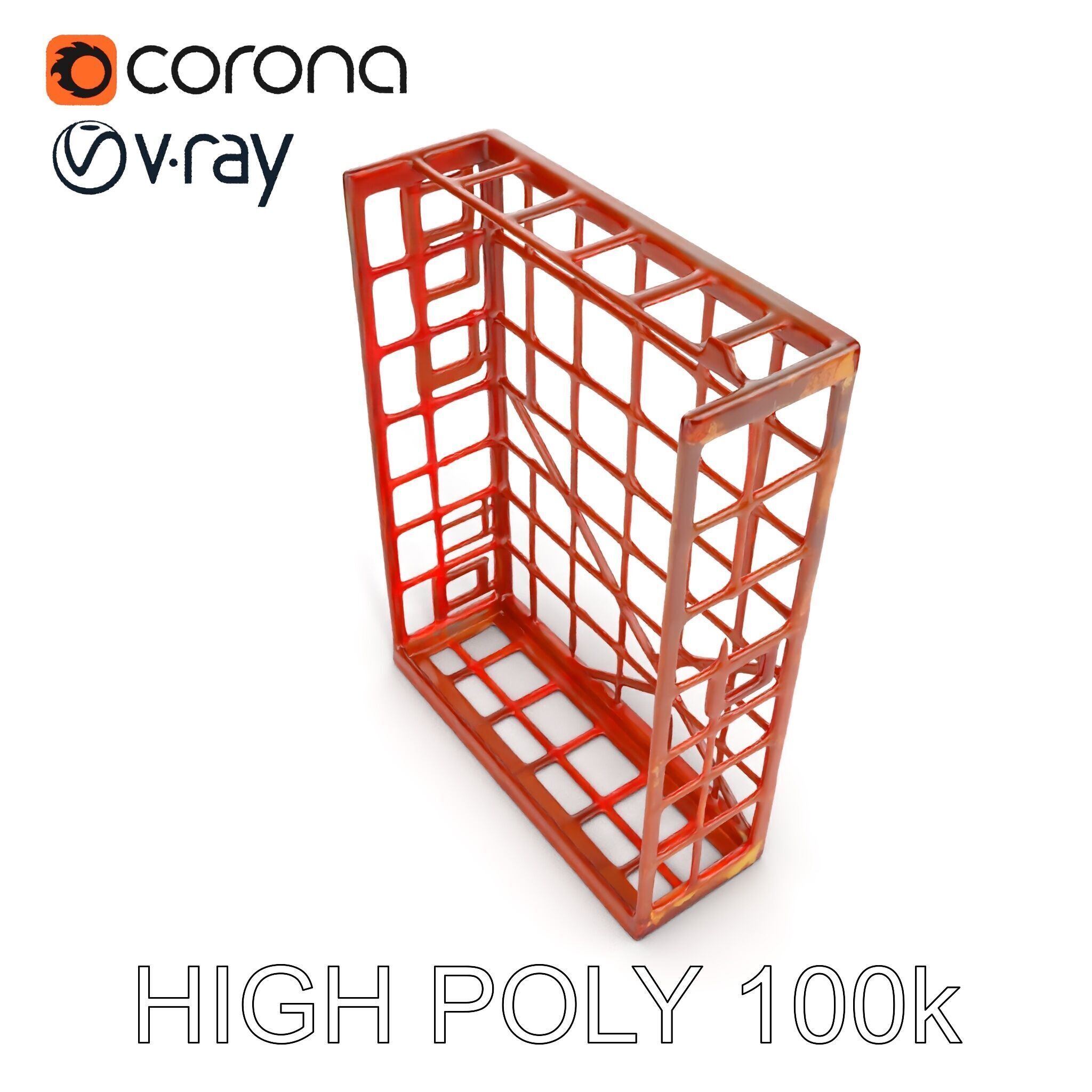 Rusty Iron Grid Model Pack for Games and Rendering Texture_26