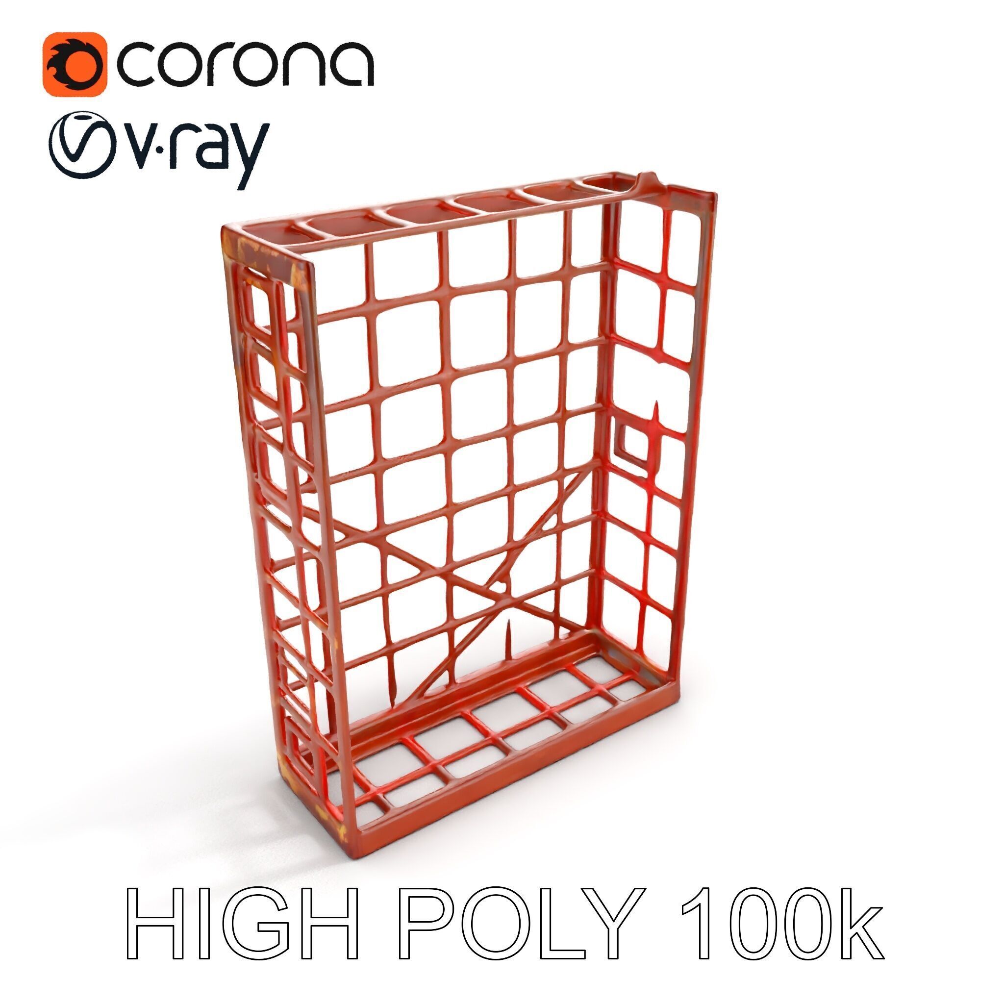 Rusty Iron Grid Model Pack for Games and Rendering Texture_17