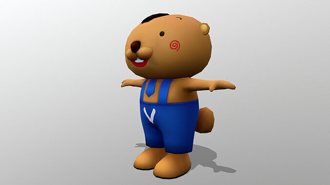 chr097-biba Low-poly 3D model