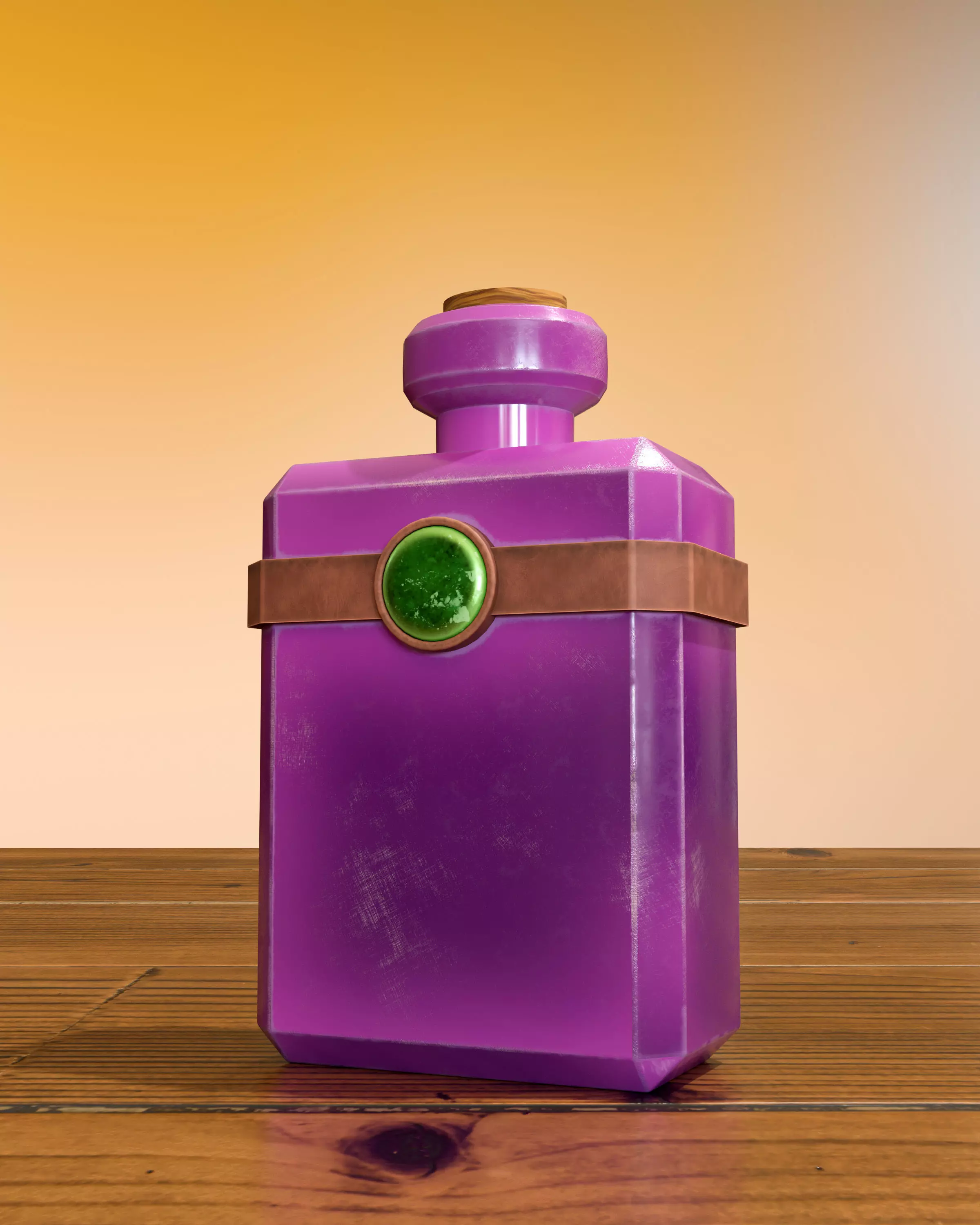 Stylized Potion Bottle Free 3D model_0