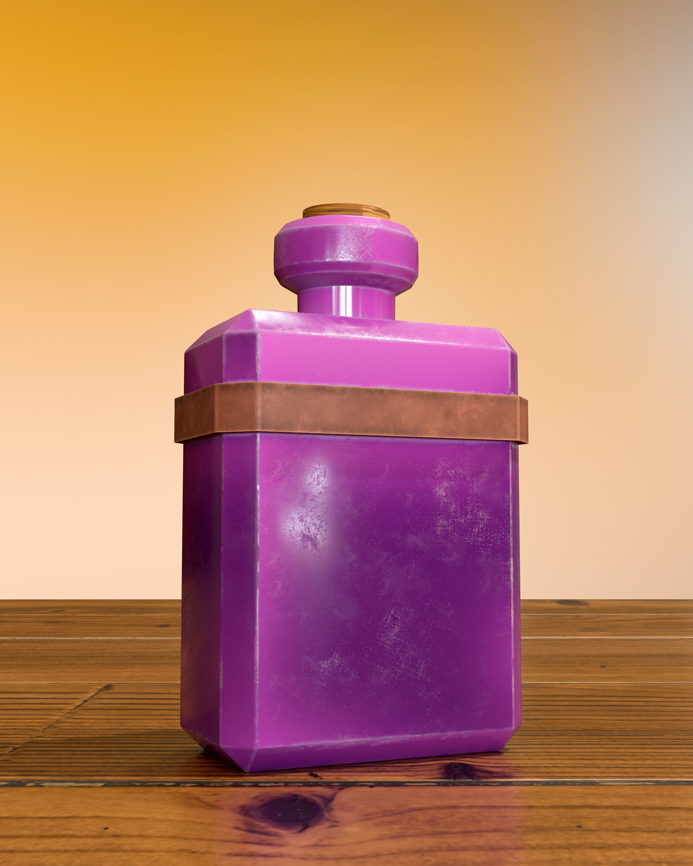 Stylized Potion Bottle Free 3D model_2